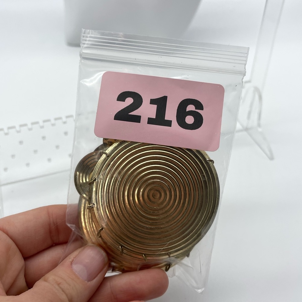 Oversized Round Shape Art Deco Statement Earrings… - image 4